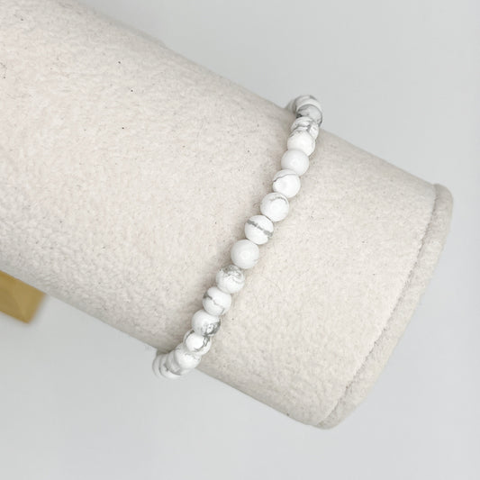 4mm Howlite Bracelet