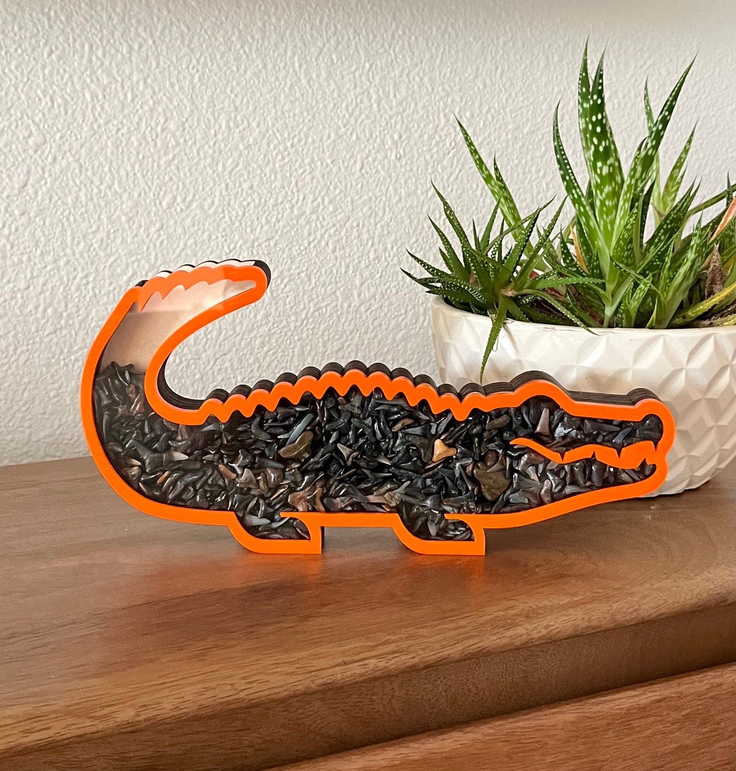 Chonky Gator - Orange Acrylic Finish - Shark Tooth Bank