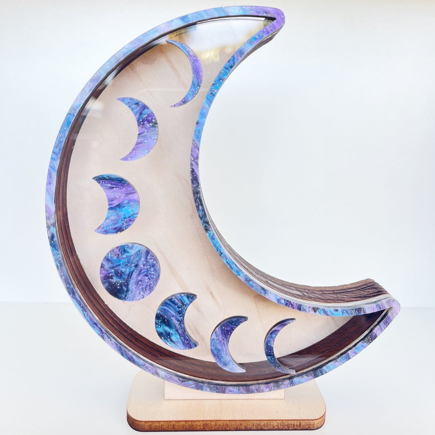 Shark Tooth Bank: Classic Moon Phase- Purple Finish