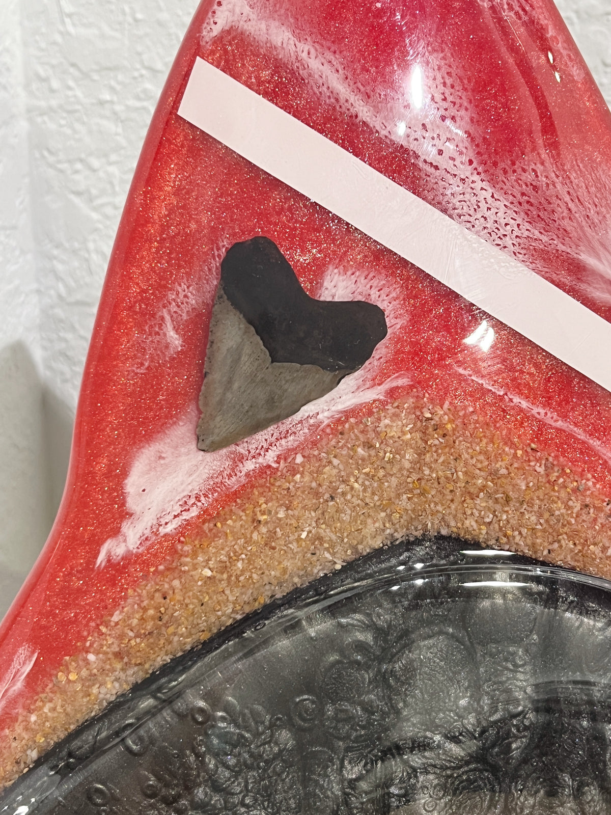 Epoxy Shark Tooth Art - Dive Flag