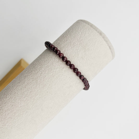 4mm Garnet Bracelet