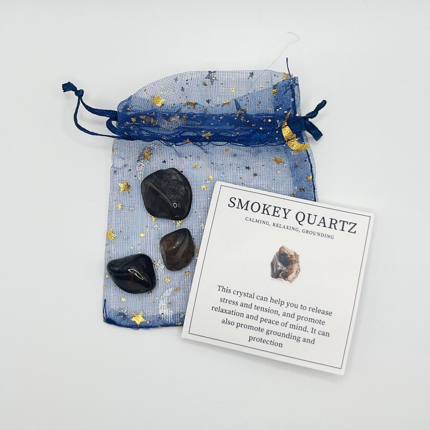 (3) Smoky Quartz with ID