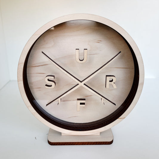 Shark Tooth Bank: Classic Surf - Wood Finish