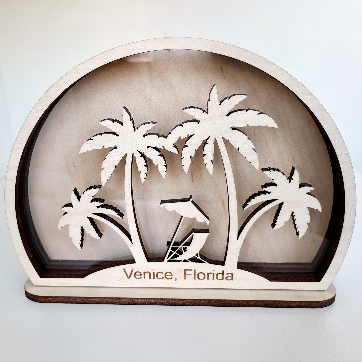 Classic Venice, FL - Wood Finish- Shark Tooth Bank