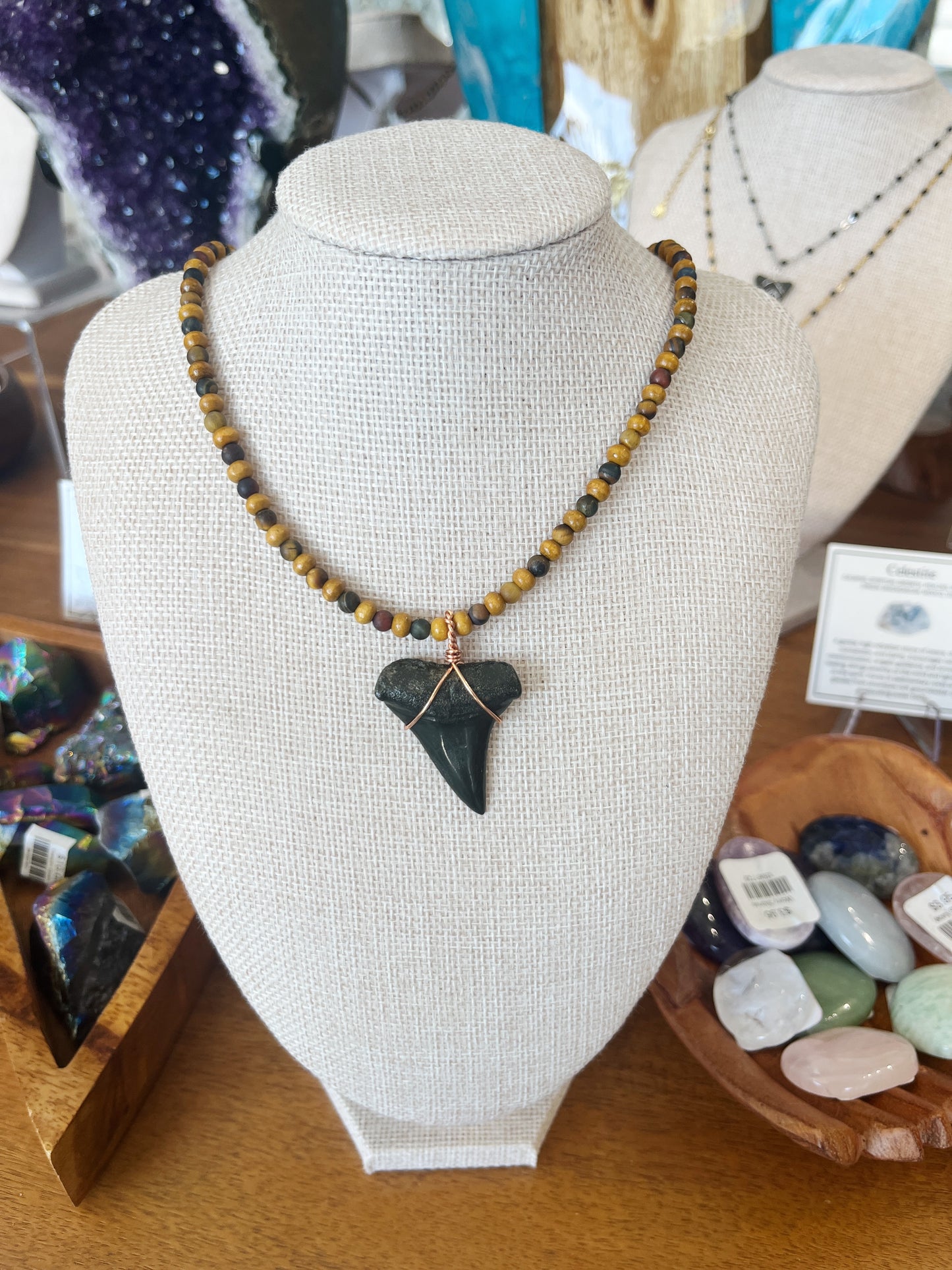 Shark Tooth Necklace w/ Beads