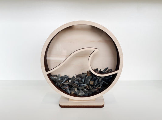 Shark Tooth Bank: Classic Wave - Wood Finish