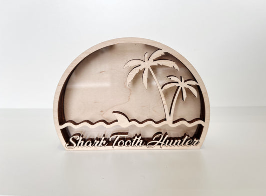 Shark Tooth Bank: Mini Shark Tooth Hunter - Wood Finish