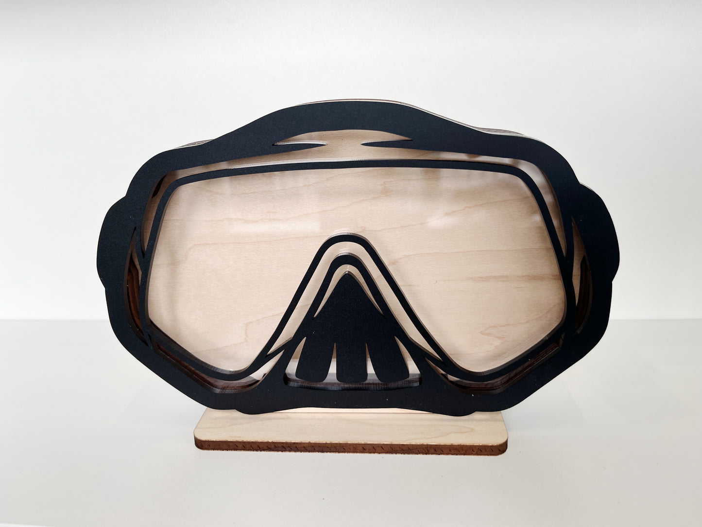 Classic Scuba Dive Mask - Black Acrylic - Shark Tooth Bank