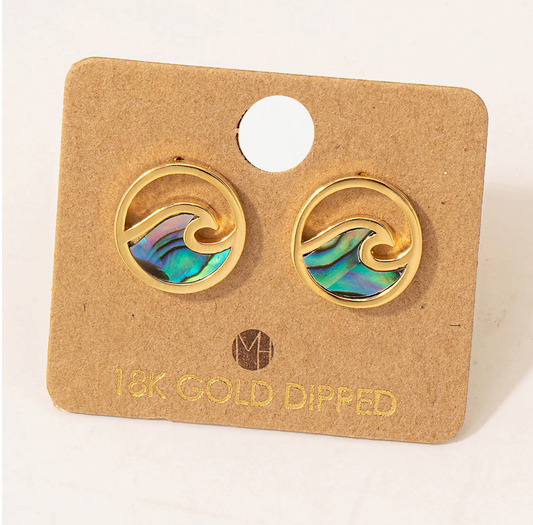 Must Have - Gold Circle Wave Earrings (Color)