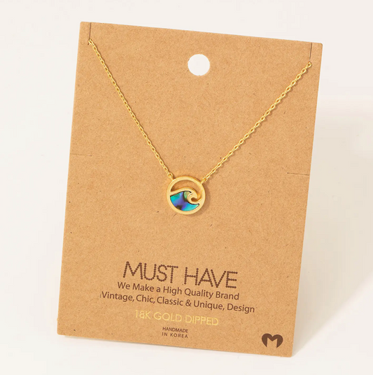 Must Have - Gold Circle Wave Necklace (Color)