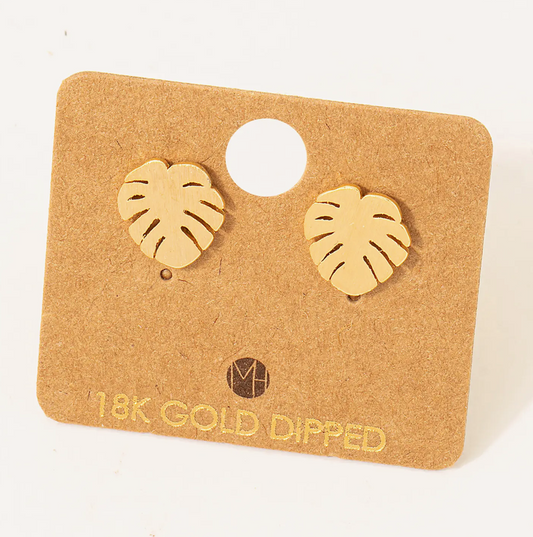 Must Have - Gold Monstera Earrings
