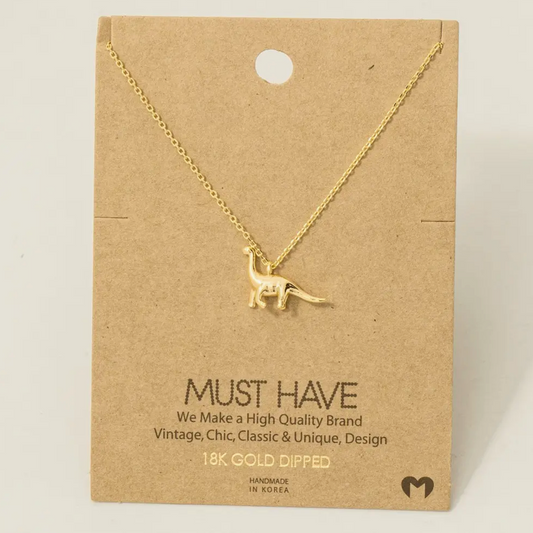 Must Have - Gold Brachiosaurus Necklace