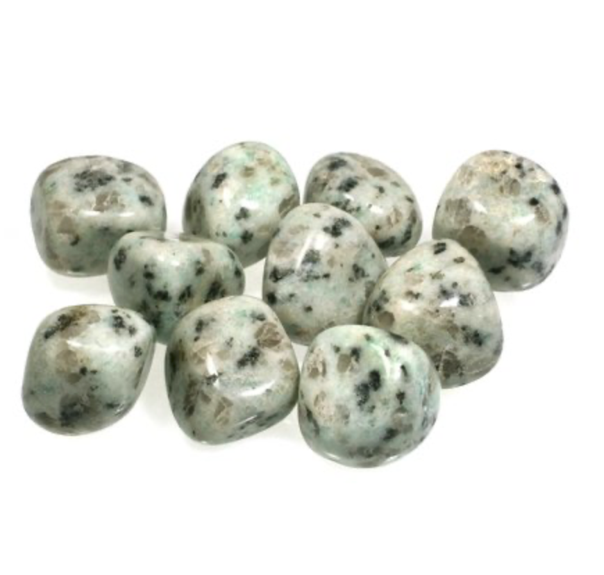 Kiwi Jasper - Tumbled - (Each Piece)