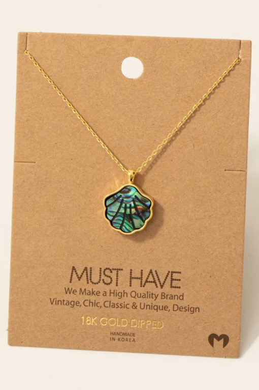 Must Have - Gold Dipped Clam Shell Necklace (Color)