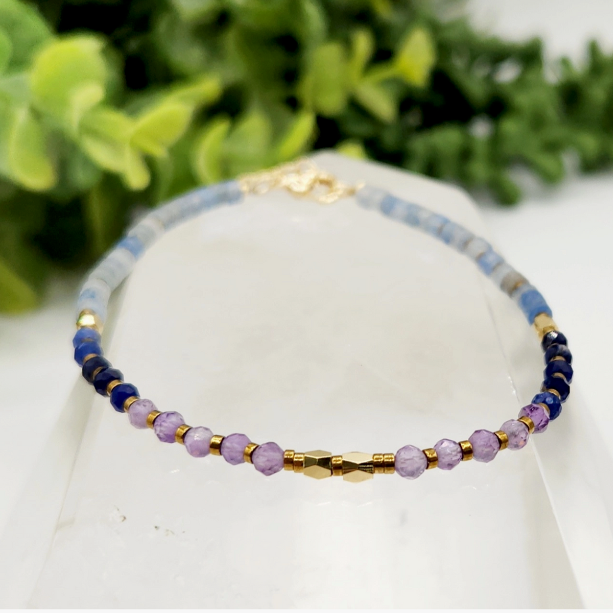 Anxiety Support-Amethyst/Sodalite/Blue Aventurine Bracelet