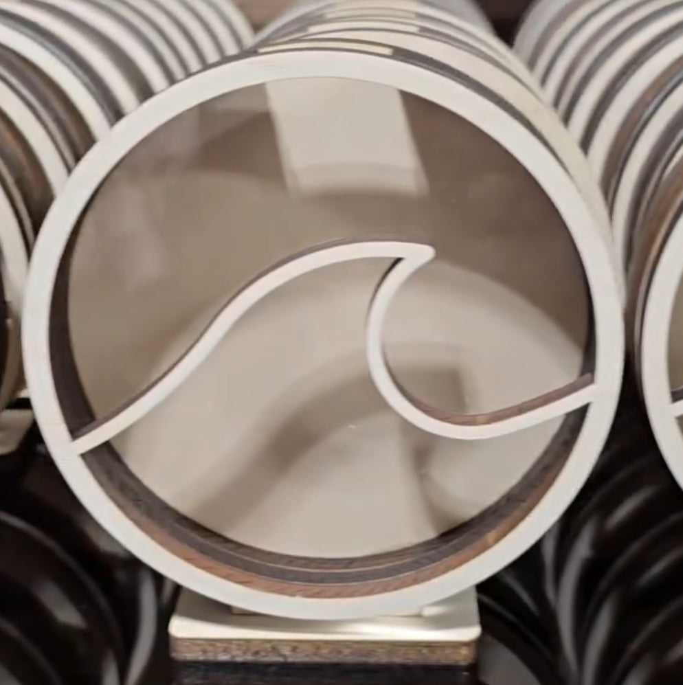 Mini Circle Wave - Wood Finish - Shark Tooth Bank