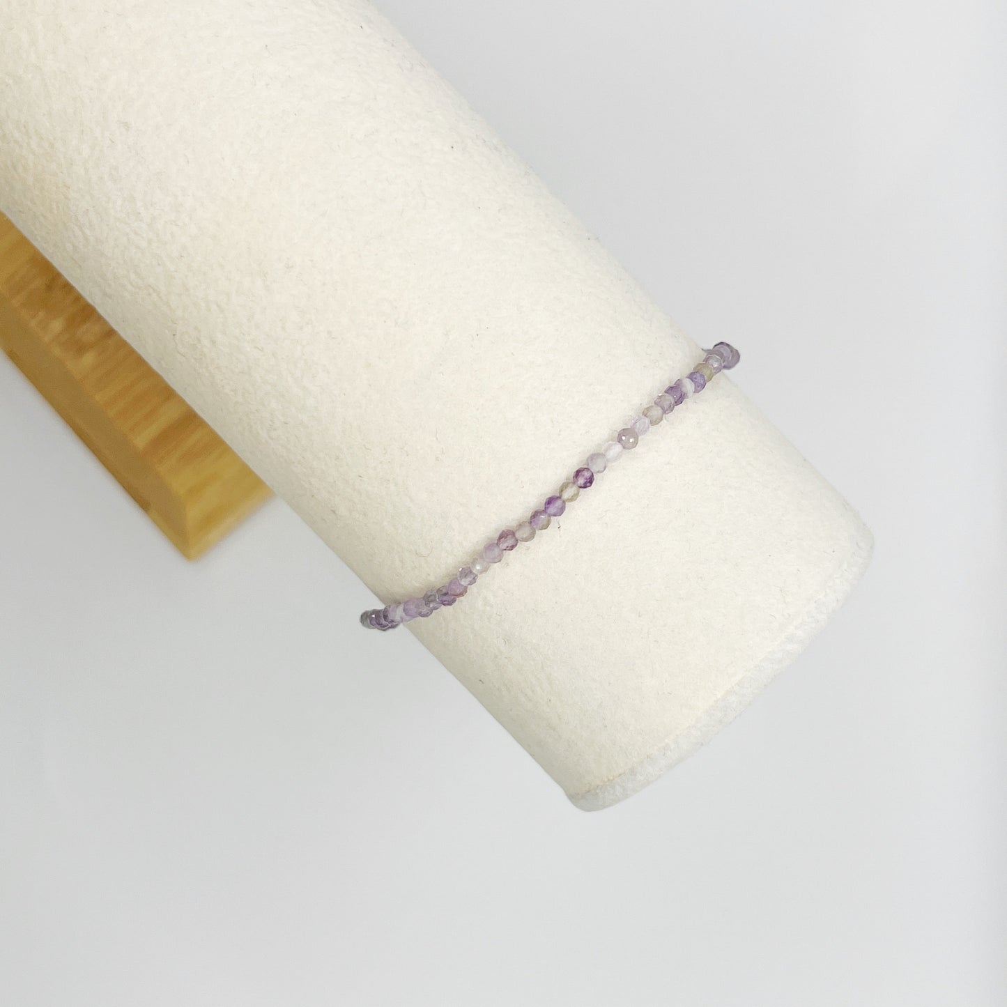 Amethyst Gemstone 2mm Faceted Bracelet