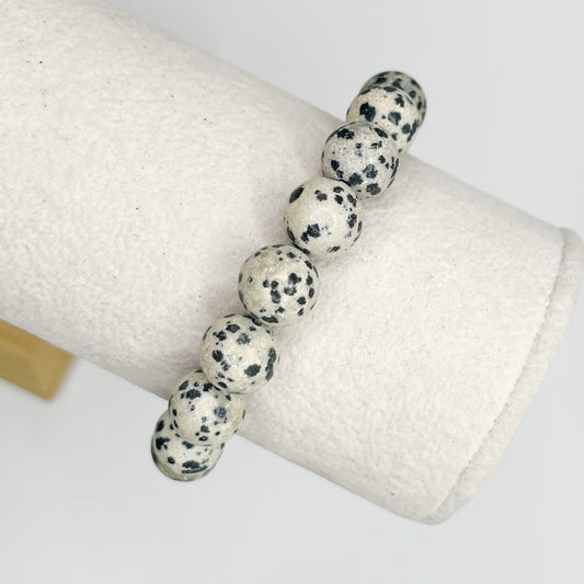 Men’s 10mm Dalmation Jasper Bracelet