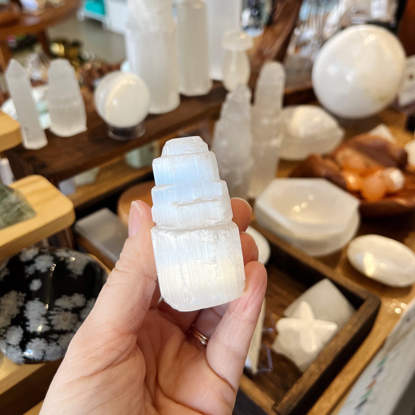 Satin Spar (Selenite) Tower 2.5"