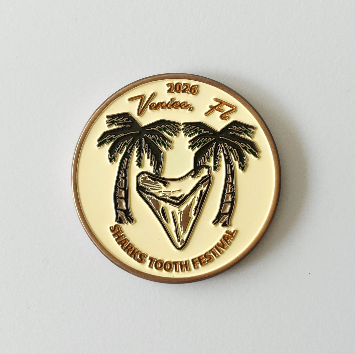 Collectible Coin - Venice Fossil Museum - Antique Copper Finish