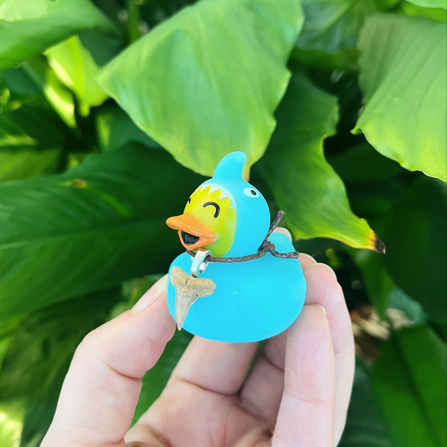 Baby Shark Novelty Ducky - w/ cord Shark Tooth Necklace