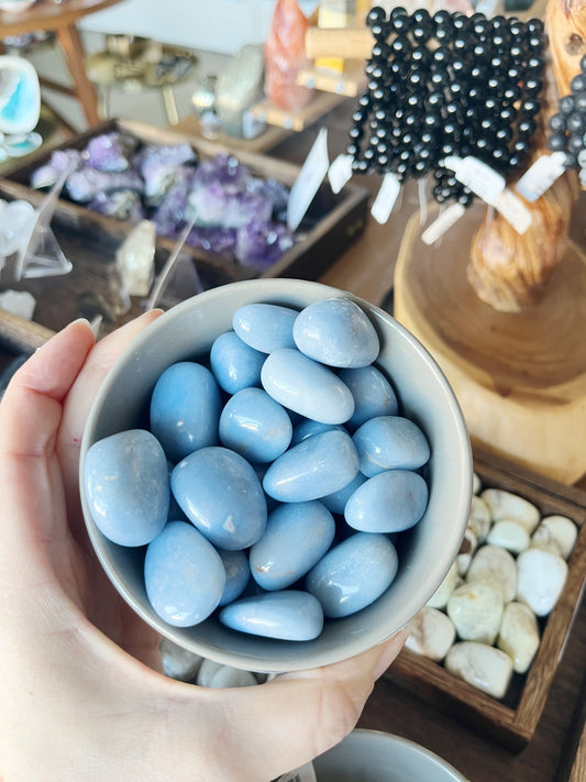 Angelite - Tumbled - (Each Piece)