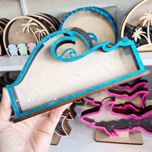 Classic Squared Blue Wave - Shark Tooth Bank