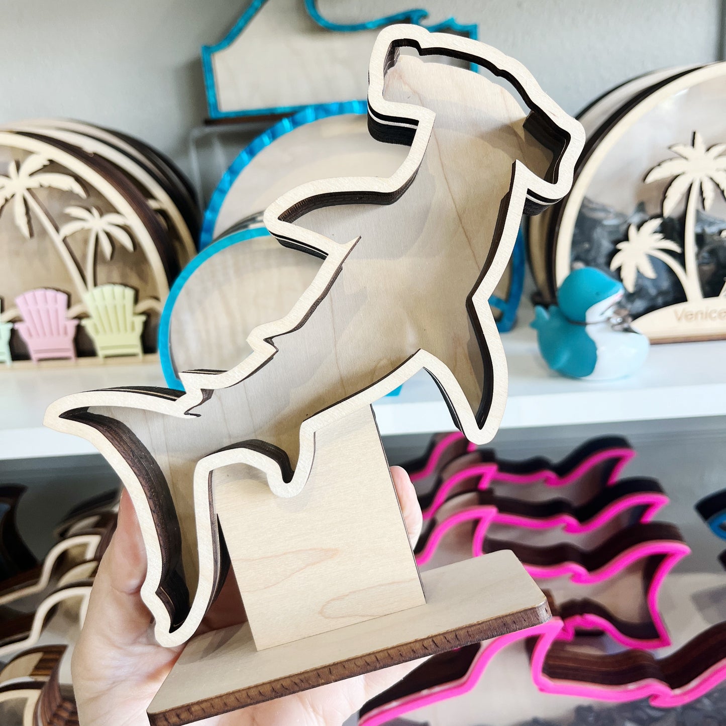 Classic Hammerhead - Wood Finish - Shark Tooth Bank