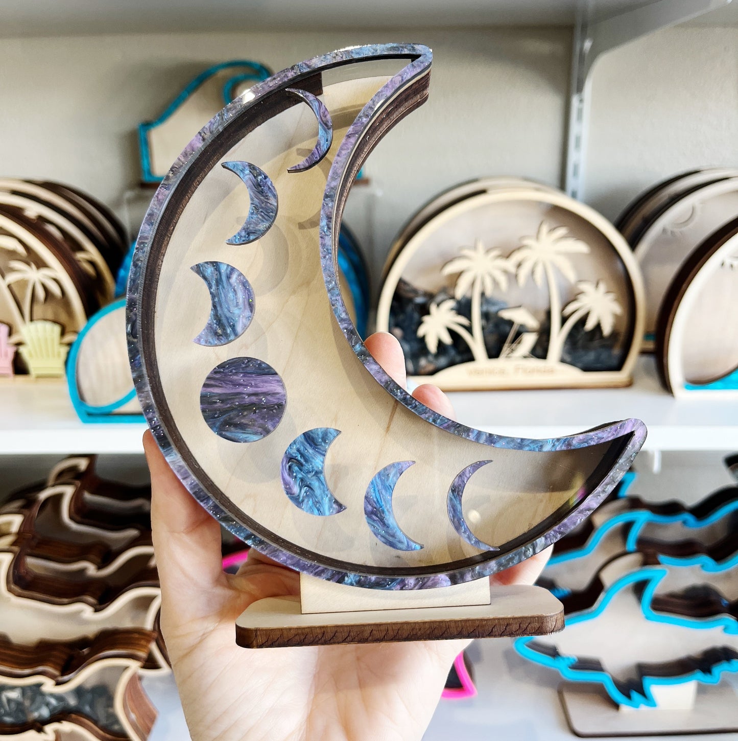 Classic Moon Phase - Purple Finish - Shark Tooth Bank