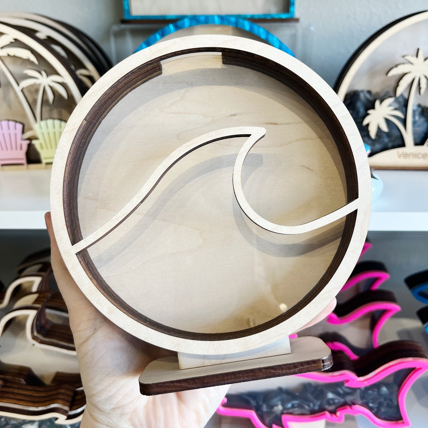 Classic Wave - Wood Finish - Shark Tooth Bank