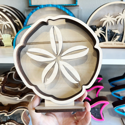 Classic Sand Dollar - Wood Finish - Shark Tooth Bank
