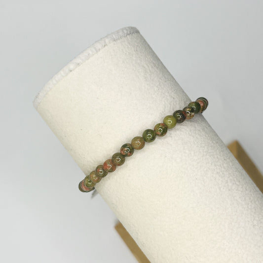 Unakite 4mm Bracelet