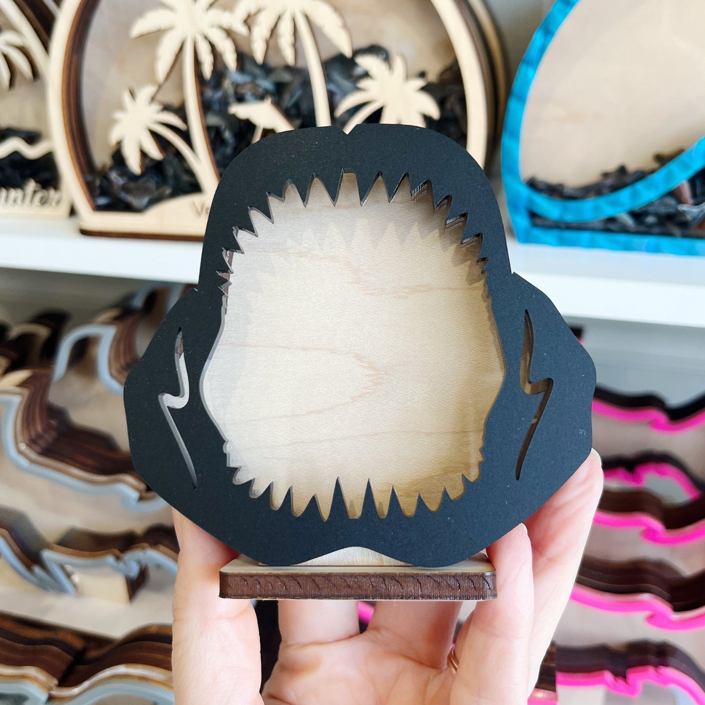 Mini Shark Jaw - Black Acrylic Finish - Shark Tooth Bank
