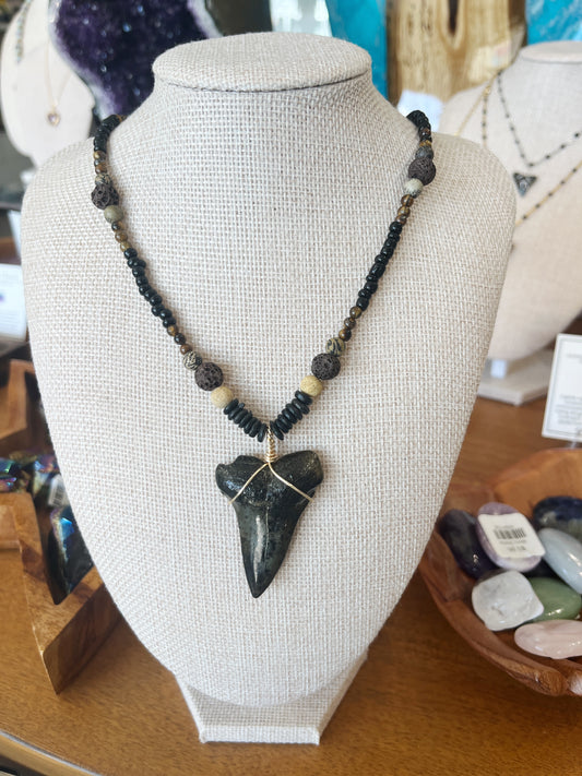 Shark Tooth Necklace w/ Beads