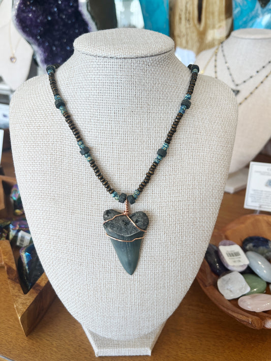 Shark Tooth Necklace w/ Beads