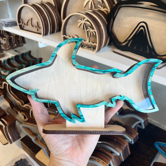 Classic Shark - Teal Acrylic - Shark Tooth Bank