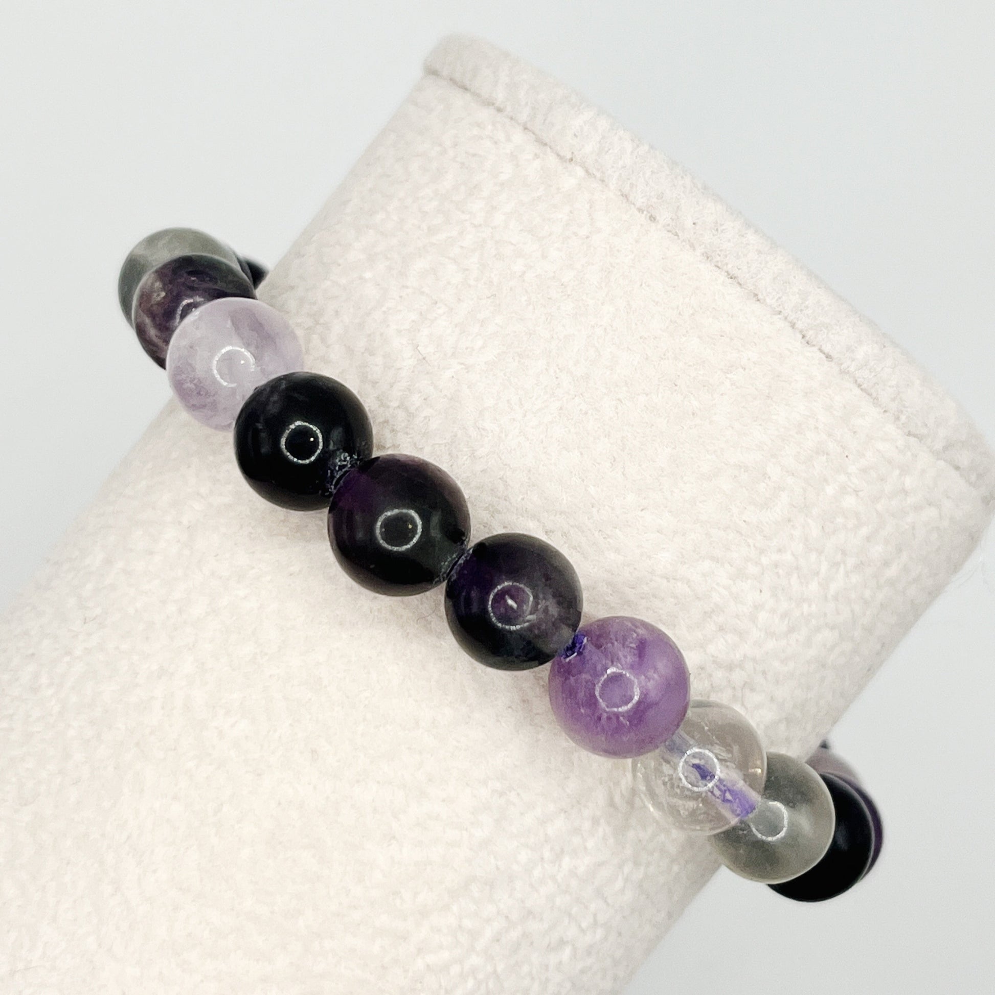 rainbow fluorite purple bracelet
