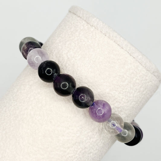 rainbow fluorite purple bracelet