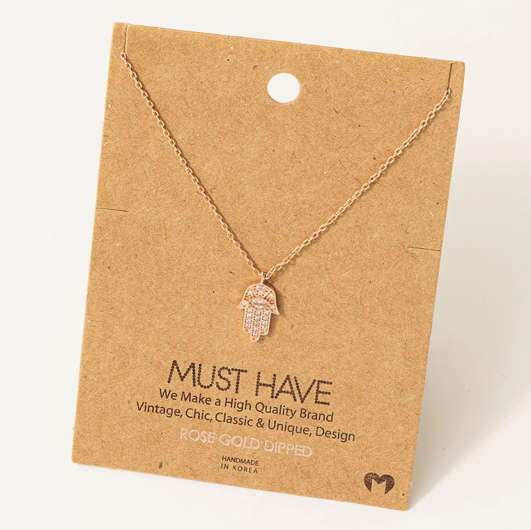 Must Have - Silver Hamsa Necklace