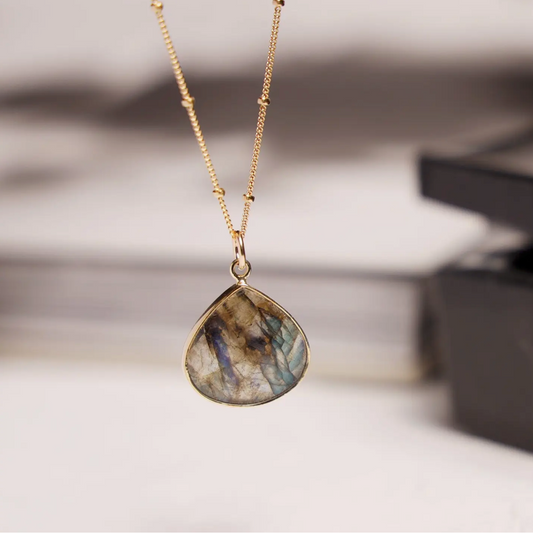 Labradorite - 14K Gold Filled - Drop Pendant