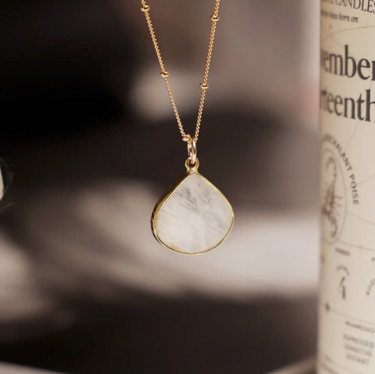 Moonstone -14k Gold Filled - Drop Pendant