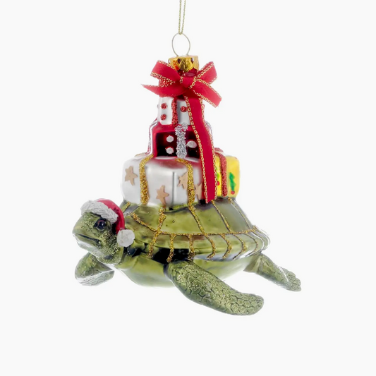 4" Glass Turtle w/Gift Ornament