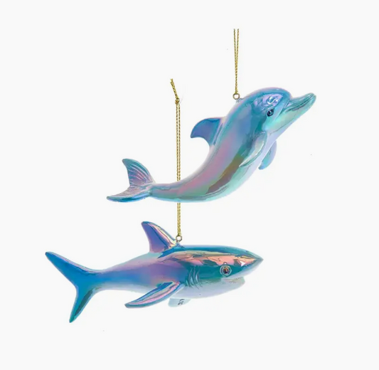 5" Electroplate Dolphin Ornament