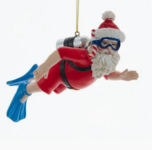 5" Scuba Santa Ornament