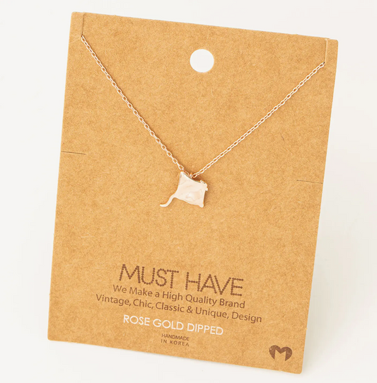 Must Have - Rose Gold Sting Ray Necklace