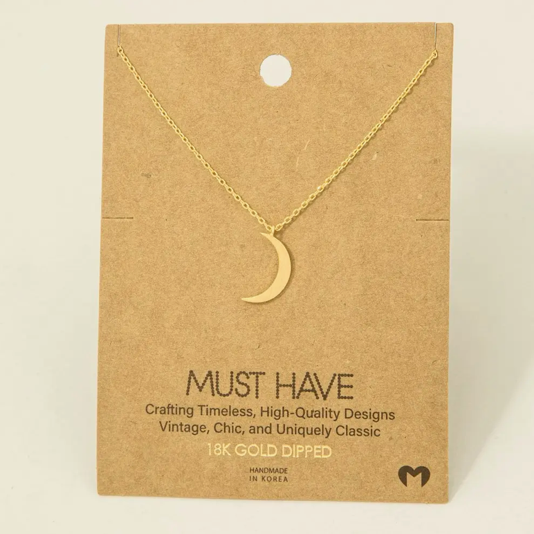 Must Have - Gold Crescent Moon Necklace
