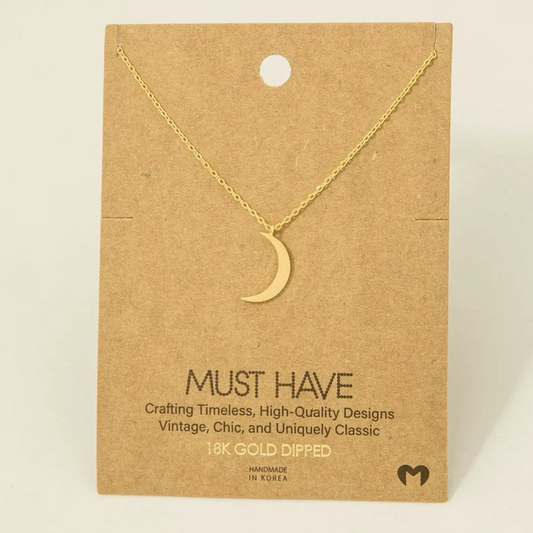 Must Have - Gold Crescent Moon Necklace