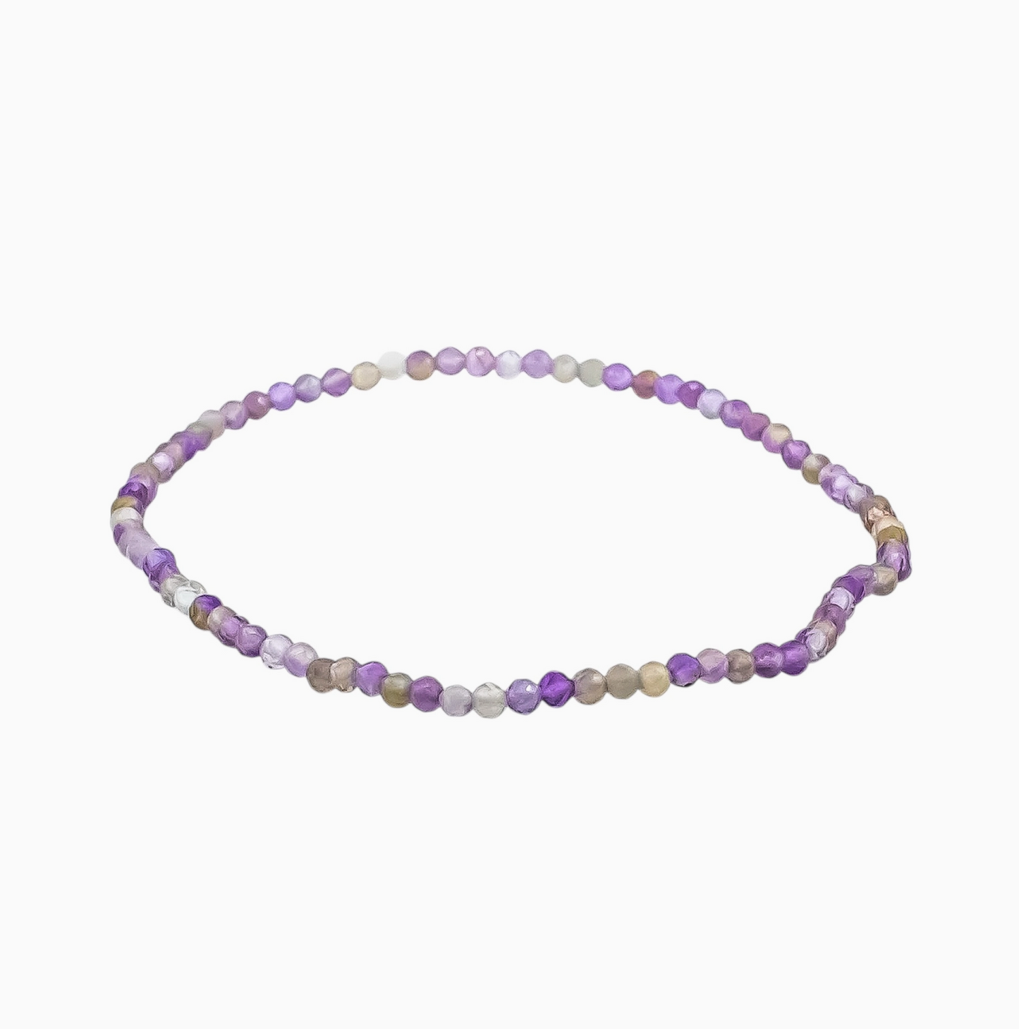 Amethyst Gemstone 2mm Faceted Bracelet