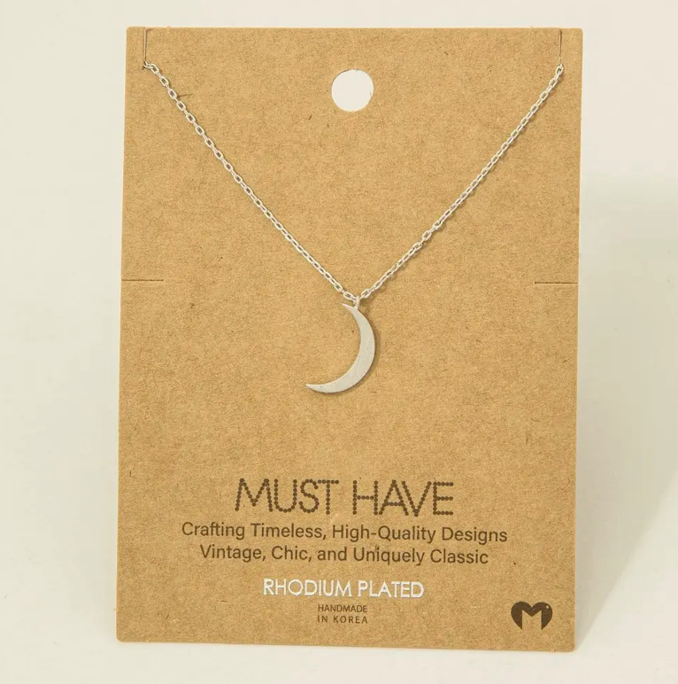Must Have - Silver Crescent Moon Necklace