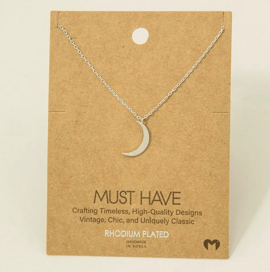 Must Have - Silver Crescent Moon Necklace